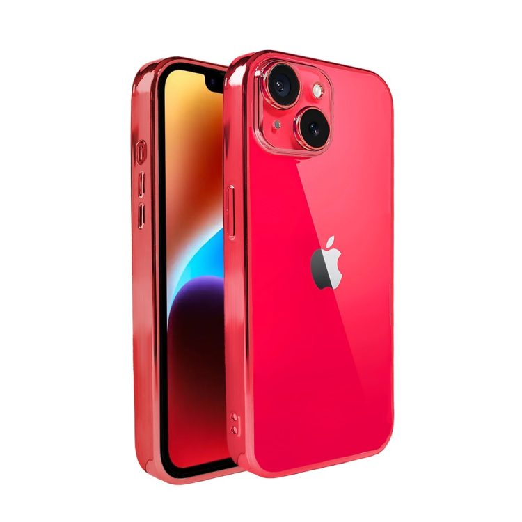 etui do iphone 14 slim red z osłoną kamery, czerwone