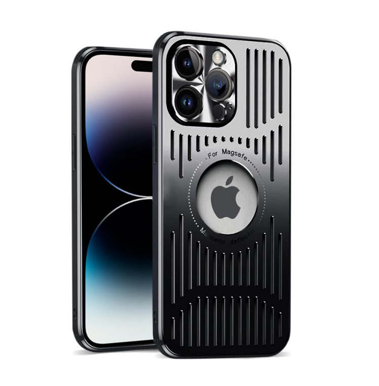 etui do iphone 14 pro metal defender magsafe z osłoną aparatu, metalowe, głęboka czerń