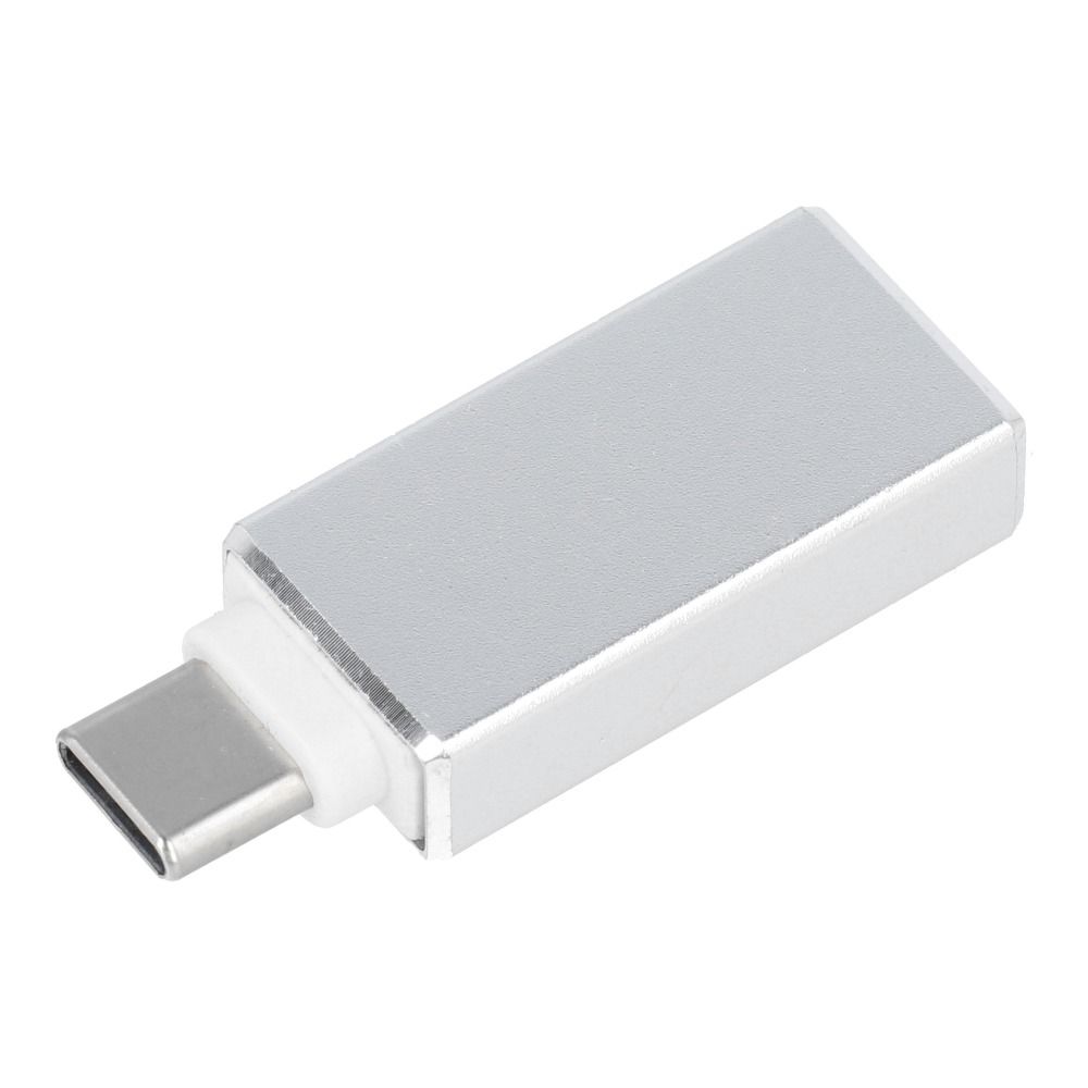 Adapter USB A do USB Typ C srebrny