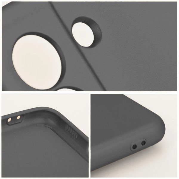 etui do iphone 14 pro silikonowe steel ochrona obiektywu, szare stalowe