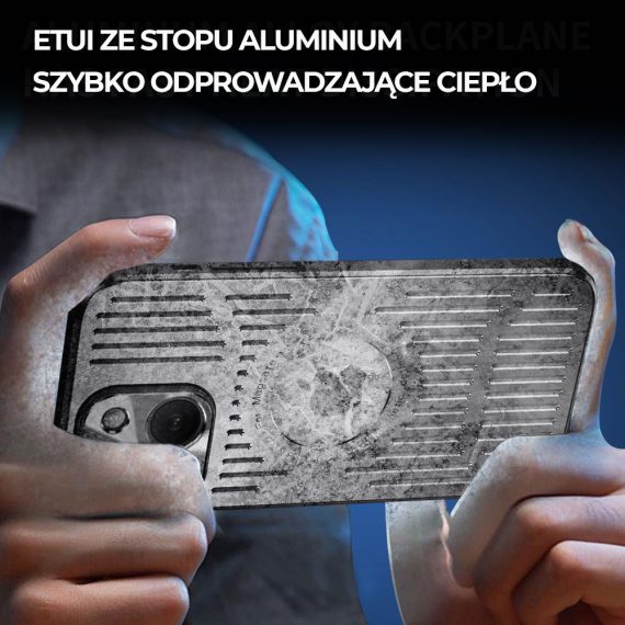 etui do iphone 14 metal defender magsafe z osłoną aparatu, metalowe, głęboka czerń