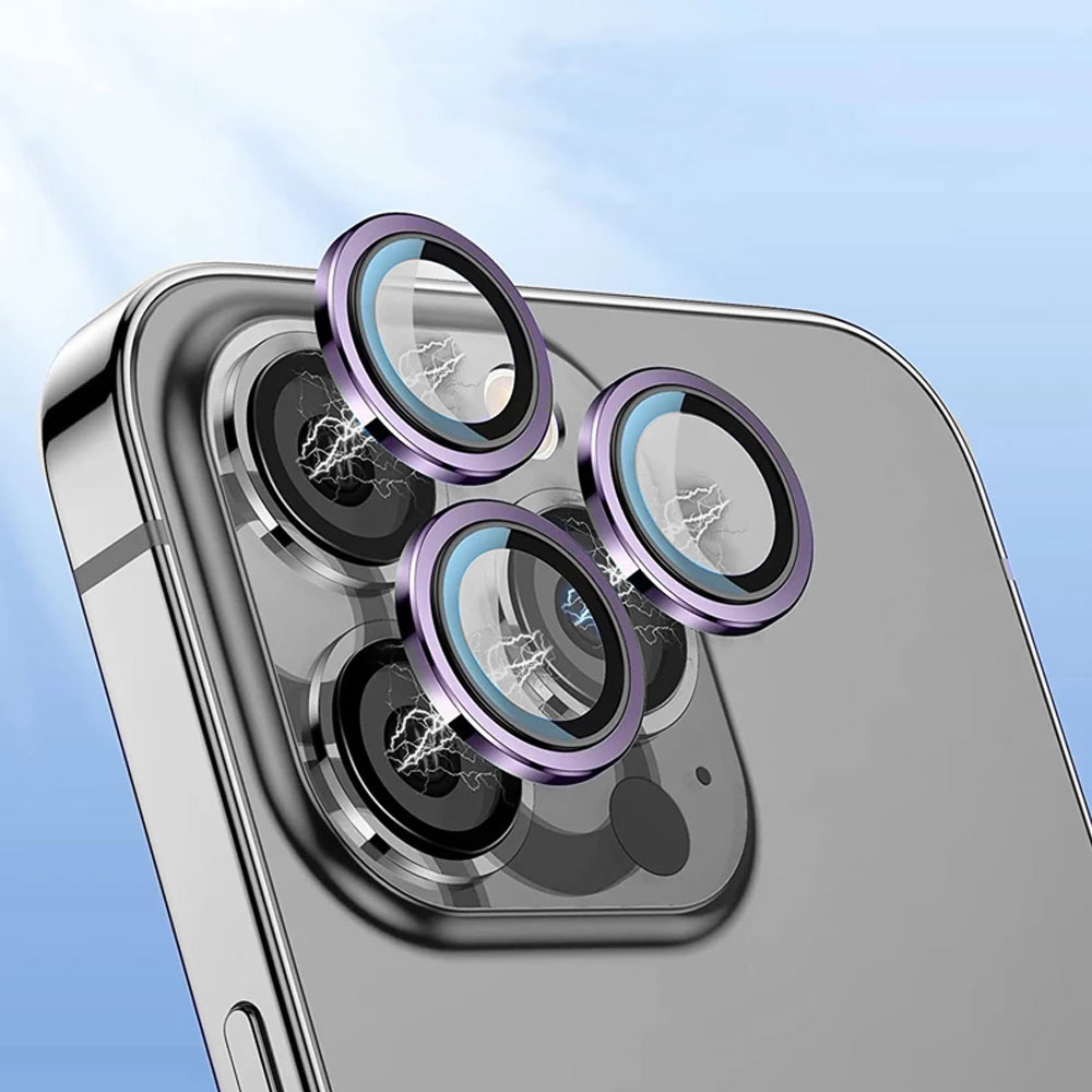 metalowa osłona obiektywów szkło na aparat iphone 12 pro fiolet
