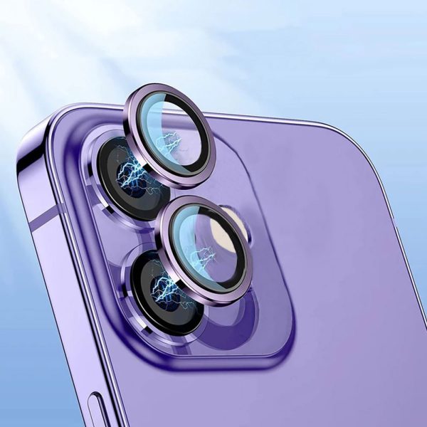 metalowa osłona obiektywów szkło na aparat iphone 12 fiolet