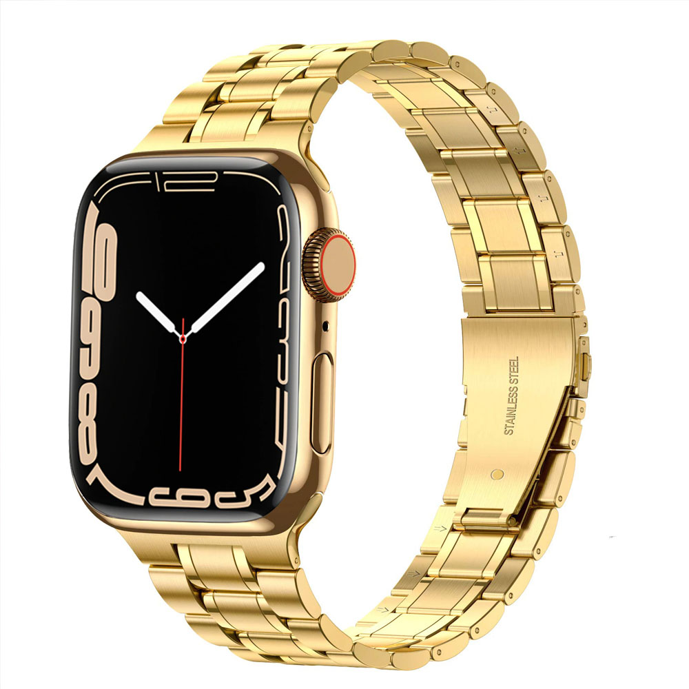 Złota bransoleta do Apple Watch 8 / 7 / 6 / 5 / 4 / 3 / SE 42/44/45/49 mm – żółte złoto