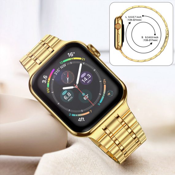 złota bransoleta do apple watch 8 / 7 / 6 / 5 / 4 / 3 / se 41/40/38 mm żółte złoto