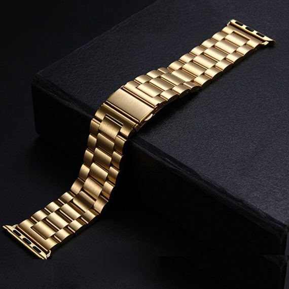 złota bransoleta do apple watch 8 / 7 / 6 / 5 / 4 / 3 / se 41/40/38 mm żółte złoto