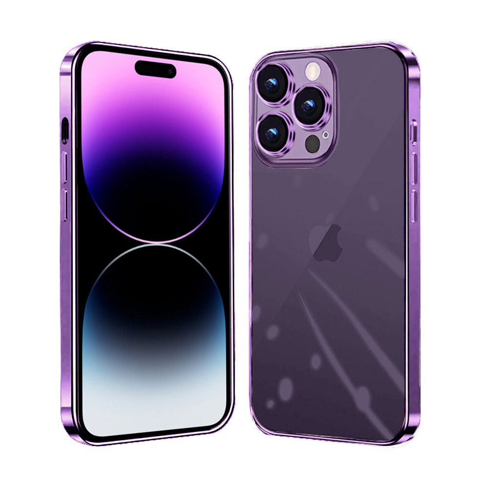 Etui do iPhone 14 Pro Max premium purple z osłoną kamery, ciemna purpura