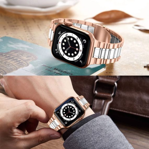 złota bransoleta do apple watch 8 / 7 / 6 / 5 / 4 / 3 / se 38/40/41 żółte złoto