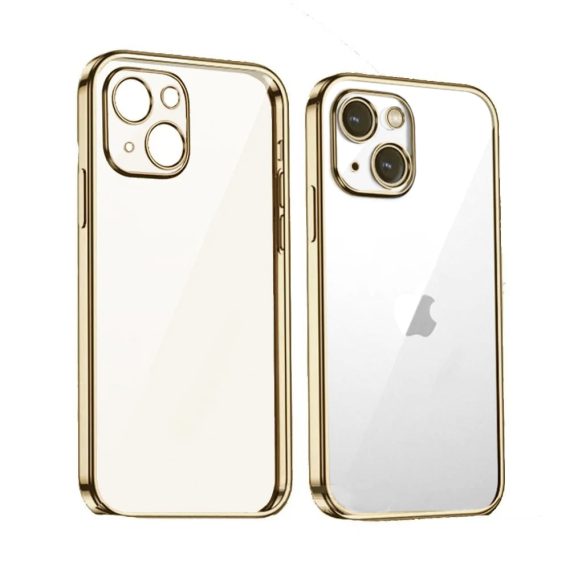 etui do iphone 13 mini premium golden z osłoną kamery, złote