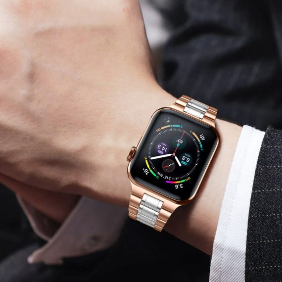 złota bransoleta do apple watch 8 / 7 / 6 / 5 / 4 / 3 / se 38/40/41 żółte złoto