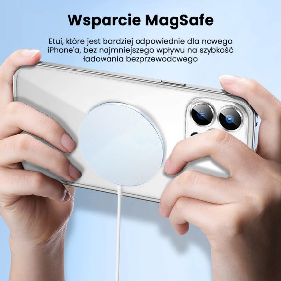 etui do iphone 14 pro magsafe metalic gold frame oryginal matowe, złota ramka, ochrona aparatu