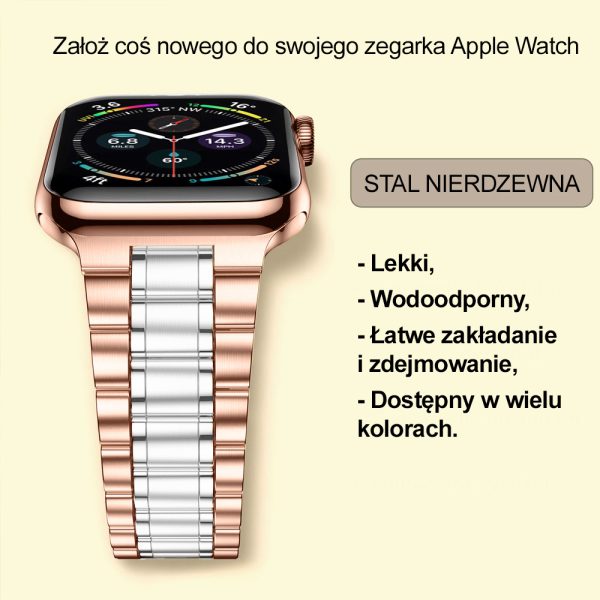 złota bransoleta do apple watch 8 / 7 / 6 / 5 / 4 / 3 / se 38/40/41 żółte złoto
