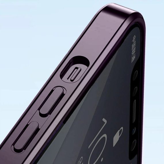 etui do iphone 14 pro premium violet magsafe z osłoną kamery, głęboka purpura