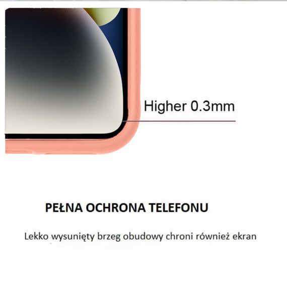 etui do iphone 13 półprzeźroczyste matowe z ochroną aparatu, różowe