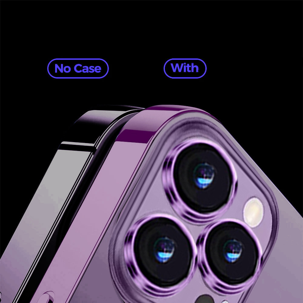 etui do iphone 14 pro max premium purple z osłoną kamery, fioletowe