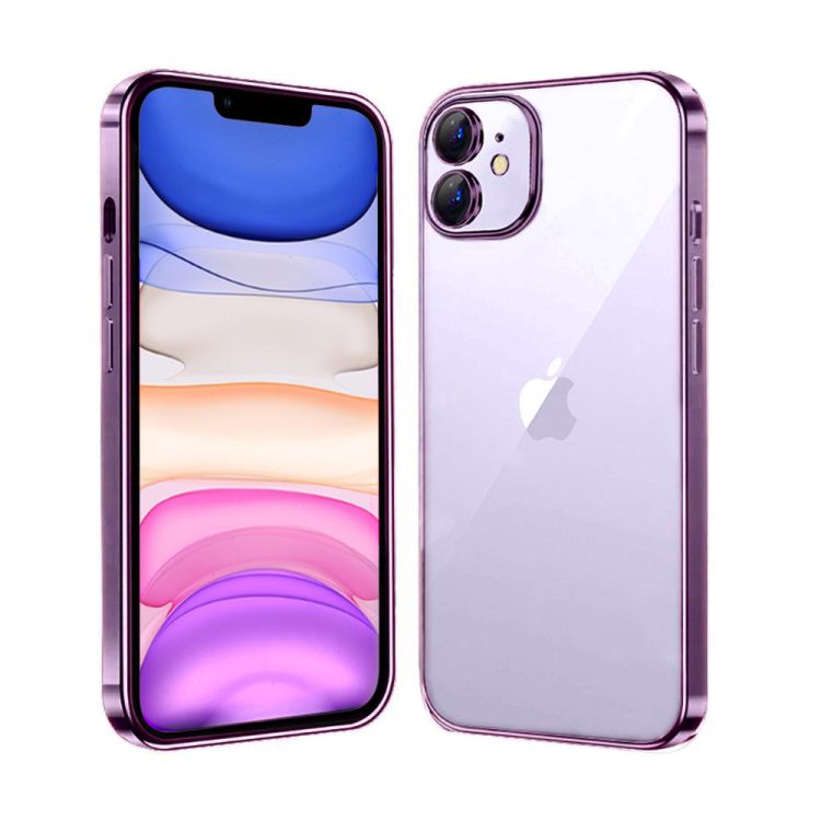 etui do iphone 11 premium violet z osłoną kamery, ciemny fiolet