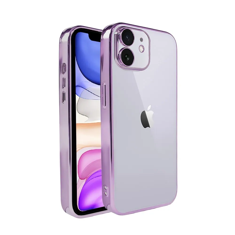 etui do iphone 11 slim violet z osłoną kamery, ciemny fiolet