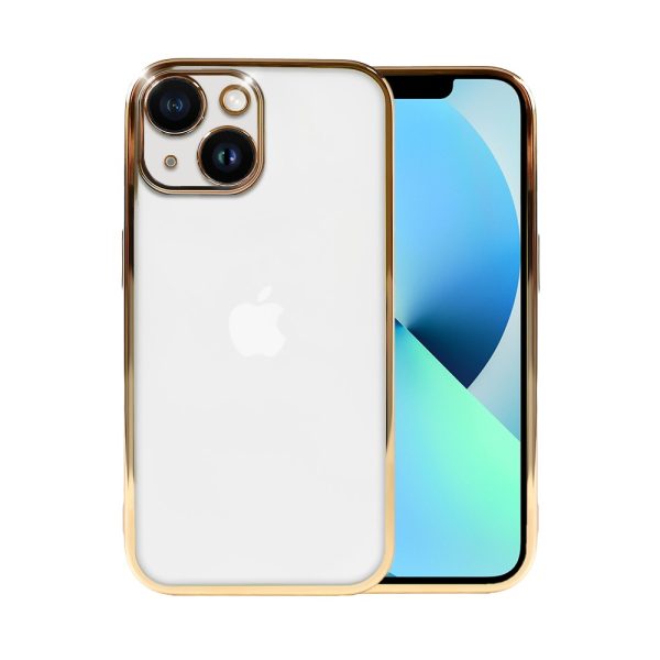 etui do iphone 13 mini slim golden z osłoną kamery, złote