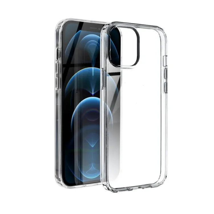 Etui do iPhone 13 pancerne, wzmocnione boki, szklany tył, transparentne