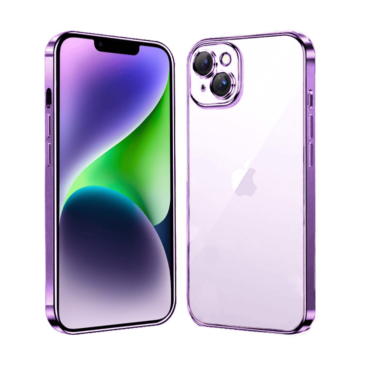 etui do iphone 14 slim violet z osłoną kamery, ciemny fiolet