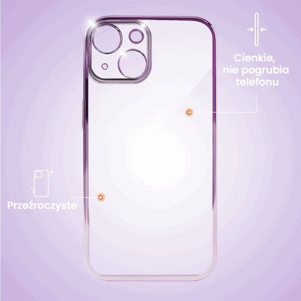 etui do iphone 13 slim violet z osłoną kamery, ciemny fiolet