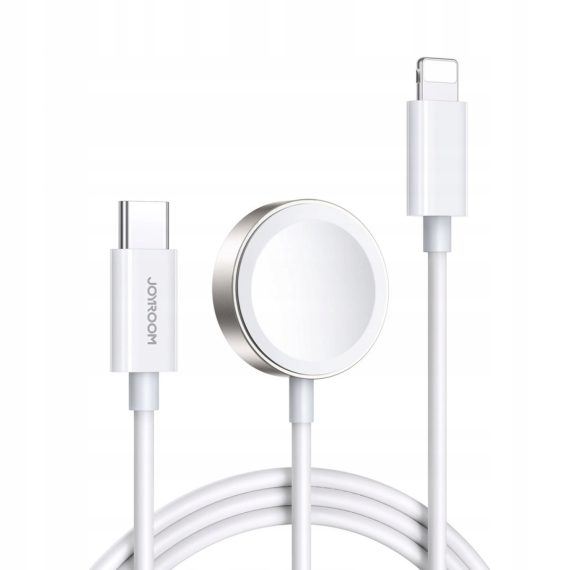 Ładowarka usb c 2w1 do apple watch oraz lightning, biała