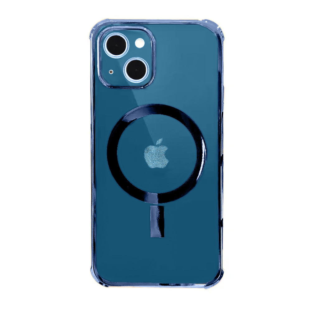 Etui do iPhone 13 MagSafe Protect transparentne ochrona kamery, niebieskie