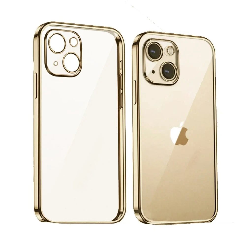 Etui do iPhone 14 premium golden z osłoną kamery, złote [PO ZWROCIE]