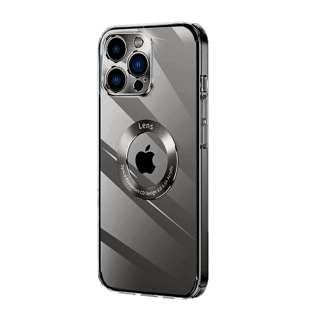 Etui do iPhone 14 Pro Max Space Aluminium szklany tył z osłoną aparatu, czarne