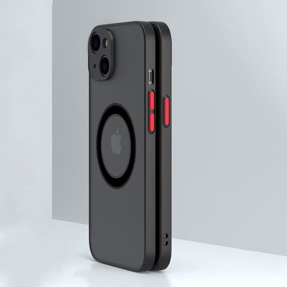 etui do iphone 13 magsafe półprzezroczyste matowe, ochrona obiektywu, czarne