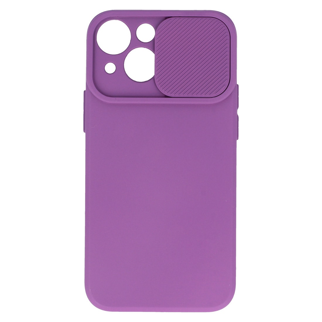 Etui do iPhone 14 Silicone Camera Cover, ruchoma osłona kamery, fioletowe