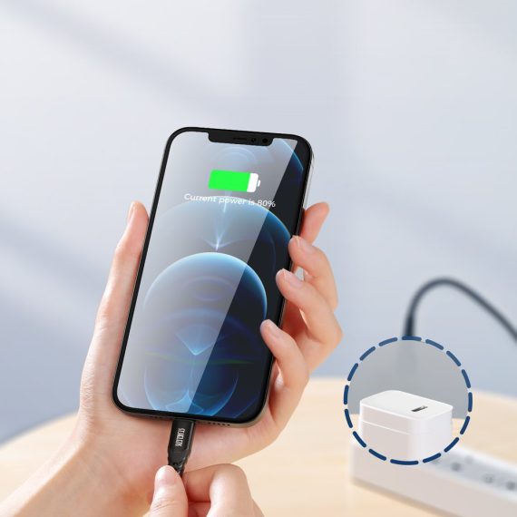 kabel usb c do iphone lightning (wszystkie modele) do szybkiego ładowania 1,8m, czarny