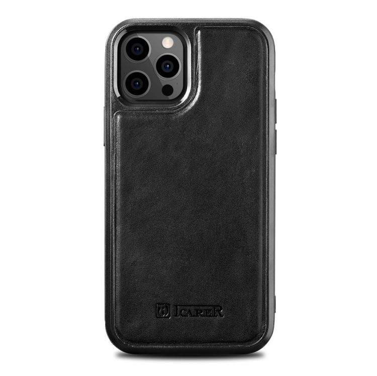 etui do iphone 12 pro z magsafe z naturalnej skóry, czarne