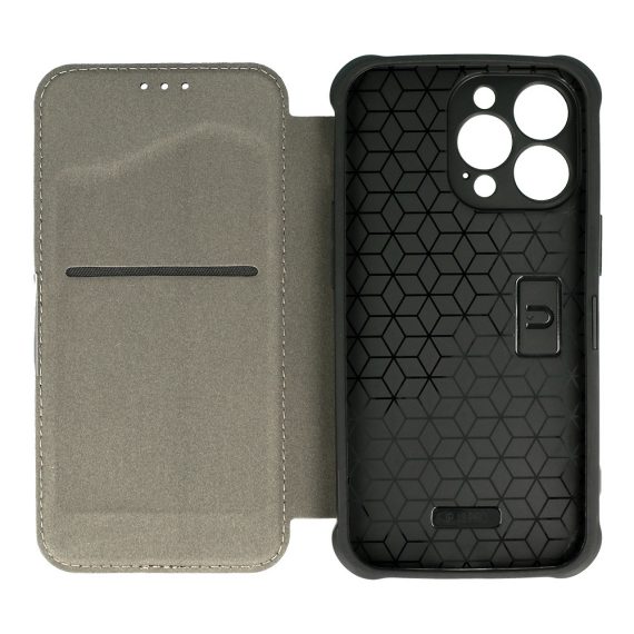 etui do iphone 14 pro max carbon book zamykane, książka, czarne