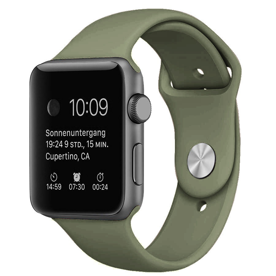 sportowy pasek silikonowy do zegarka apple watch ultra / 8 / 7 / 6 / 5 / 4 / 3 / se 42/44/45/49 mm army green