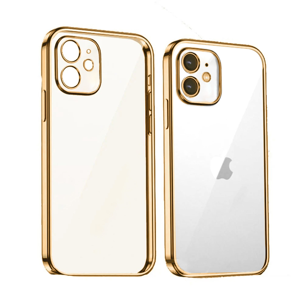 Etui do iPhone 12 Mini premium golden z osłoną kamery, złote