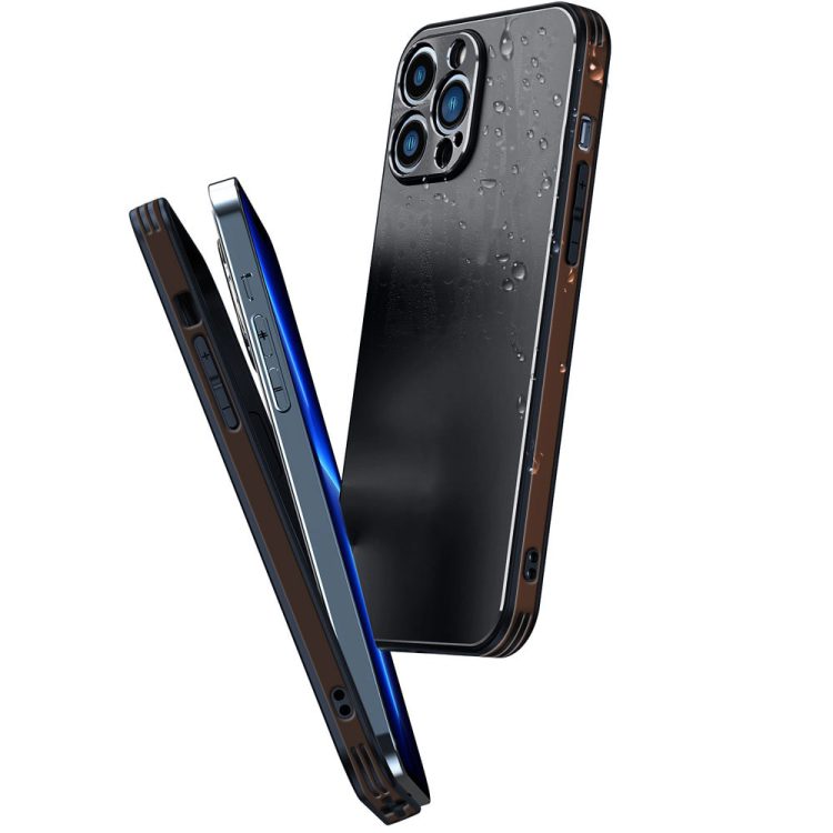 etui do iphone 14 minimalistyczne grafitowe z osłoną kamery