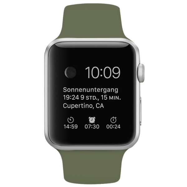 sportowy pasek silikonowy do zegarka apple watch ultra / 8 / 7 / 6 / 5 / 4 / 3 / se 42/44/45/49 mm army green