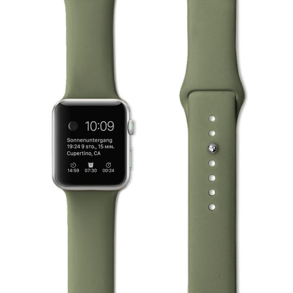 sportowy pasek silikonowy do zegarka apple watch ultra / 8 / 7 / 6 / 5 / 4 / 3 / se 42/44/45/49 mm army green