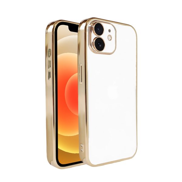 etui do iphone 12 mini slim golden z osłoną kamery, złote