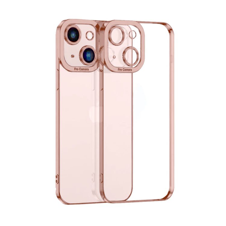 Etui do iPhone 13 Camera High PRO z osłoną kamery, różowe złoto