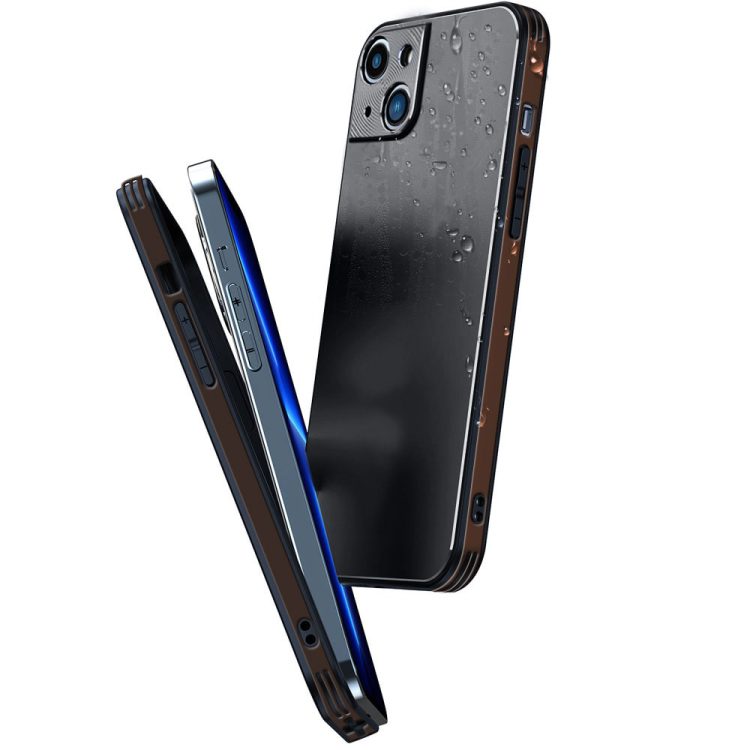 Etui do iPhone 14 minimalistyczne z osłoną kamery, grafitowe