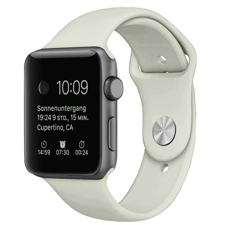 sportowy pasek silikonowy do zegarka apple watch 8 / 7 / 6 / 5 / 4 / 3 / se 38/40/41mm kolor zimny khaki (kopia)