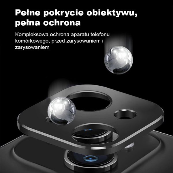iphone 14 gładka metalowa osłona na cały aparat, niebieska (kopia)