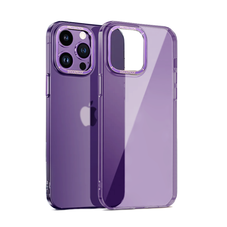 etui do iphone 14 pro max cam ring, twardy tył, purpurowe, fioletowe