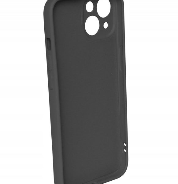etui do iphone 13 silikonowe z mikrofibrą soft touch z osłoną na aparat, czarne (kopia)