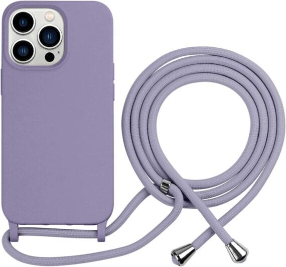 etui do iphone 14 pro wzmacniane crossbody z pomarańczową smyczą jak torebka, pomarańczowe (kopia)