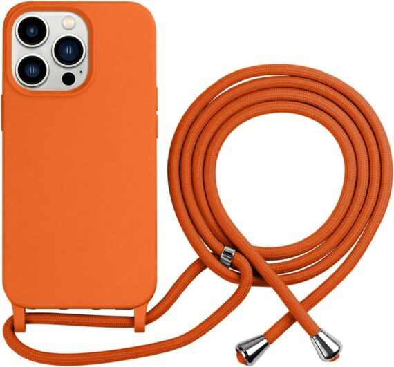 etui do iphone 14 pro wzmacniane crossbody z czarną smyczą jak torebka (kopia)