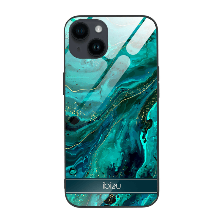 etui do iphone 13, szklany tył, arbuzowa fantazja, czarne