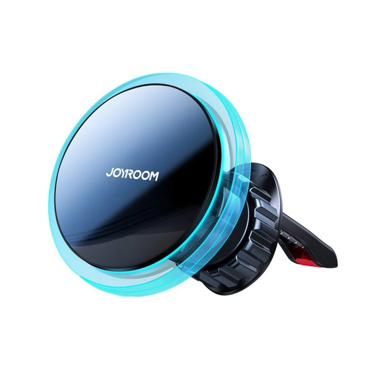 uchwyt samochodowy do telefonu z ładowarką indukcyjną qi 15w (kompatybilne z magsafe), do kratki nawiewu, srebrny